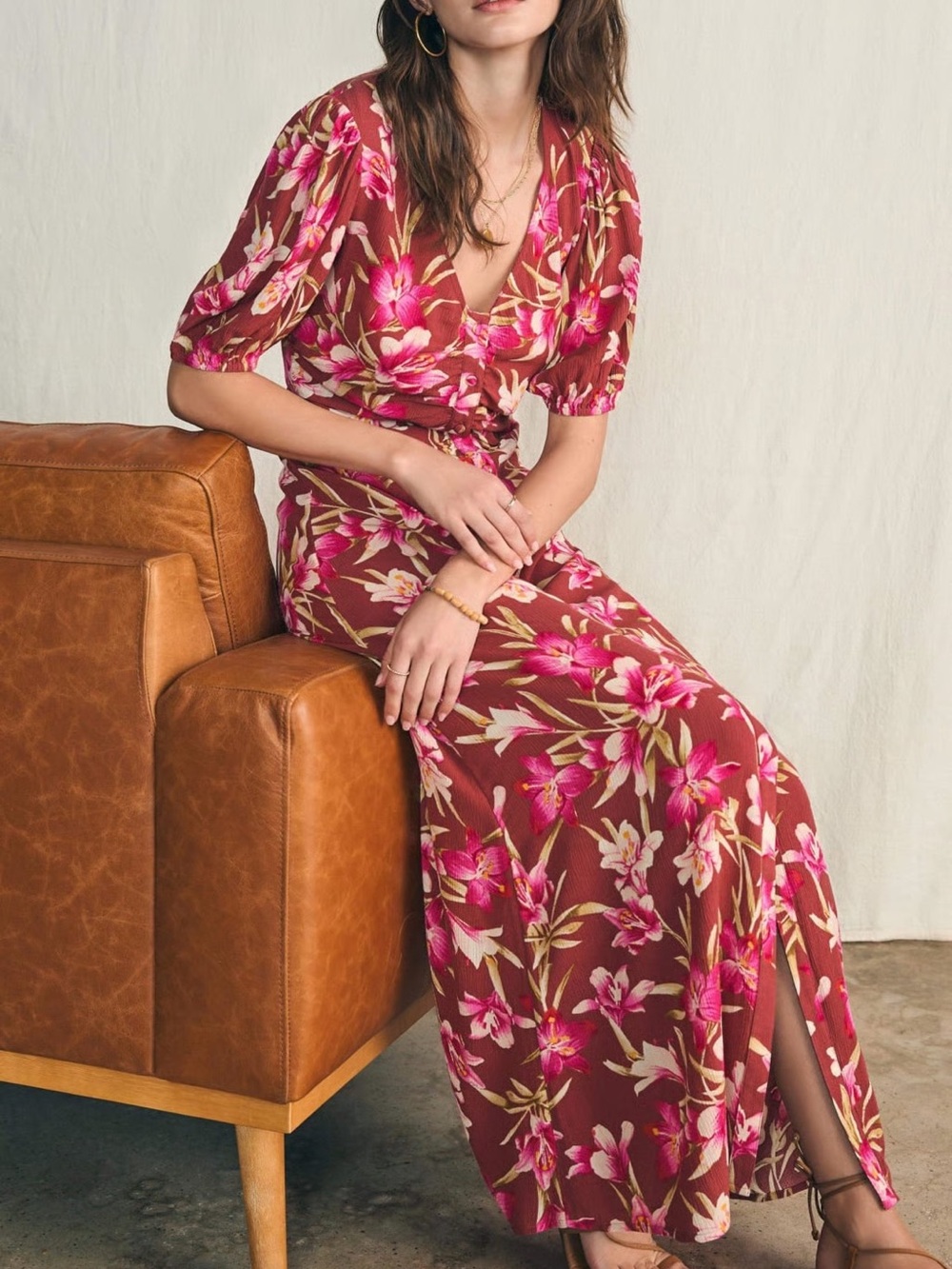 Faherty SORRENTO DRESS MAJORCA FLORAL Sz XS - Picture 3 of 6